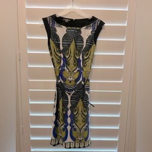 Great multi colored dress by Muse, good condition
